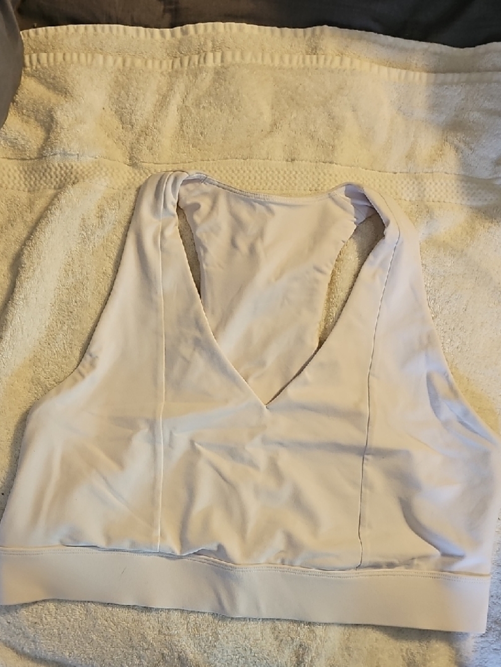 Fabletics Light Lavender V-Neck Sports Bra
